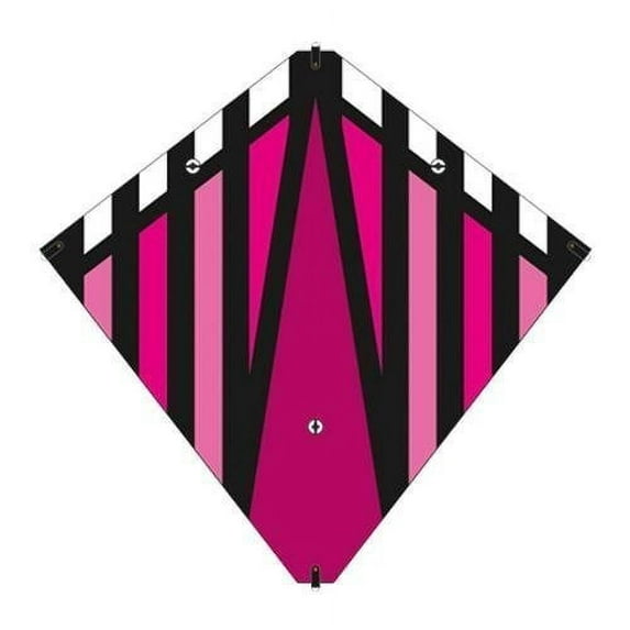 X Kites 30" Magenta Stunt Diamond Kite with Double Handles & Line