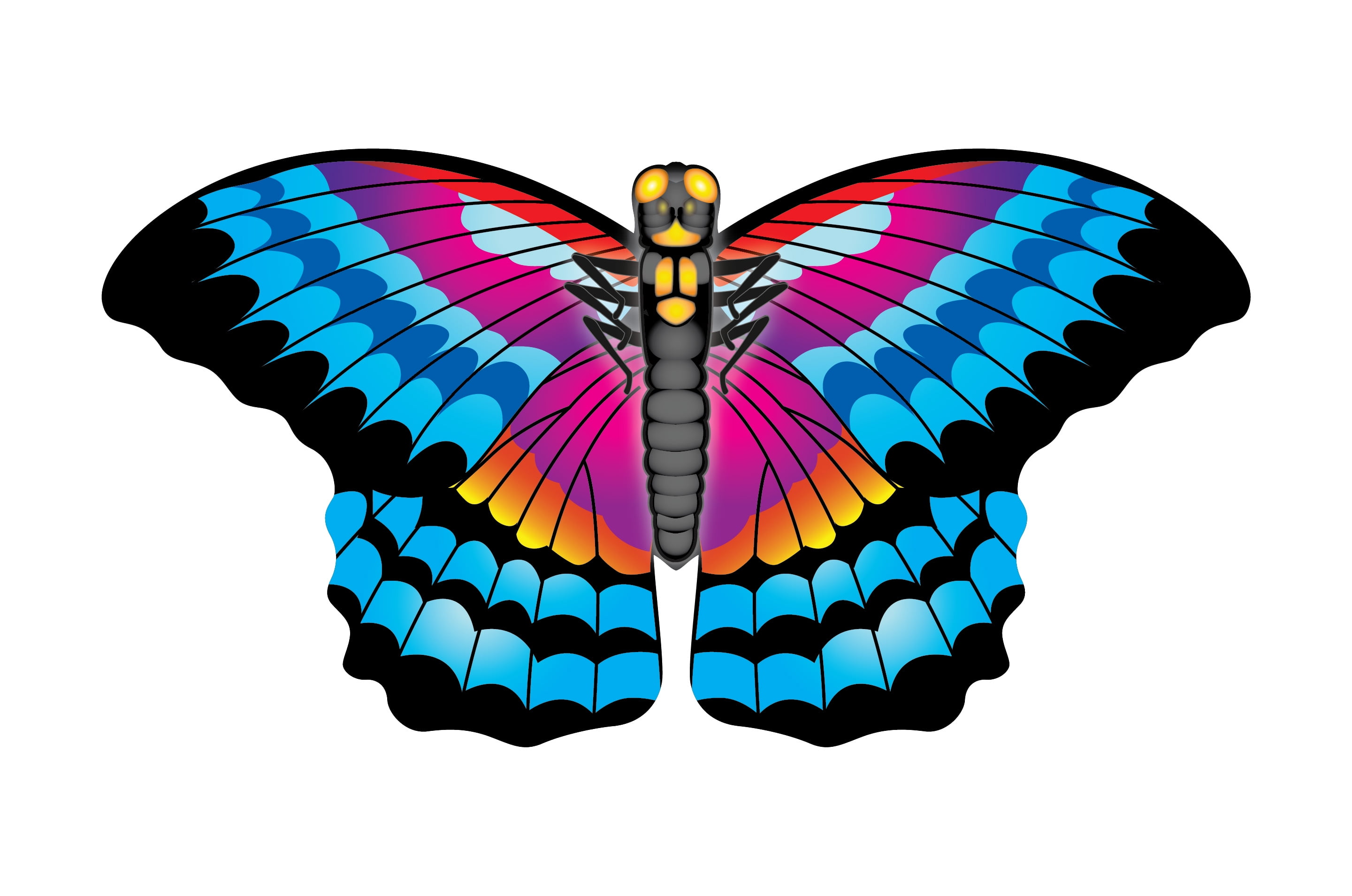 X Kites Nylon Butterfly Blue