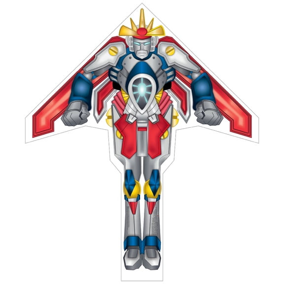 X Kites Sonic Wings Robot Poly Delta Kite w/ Handle & Line