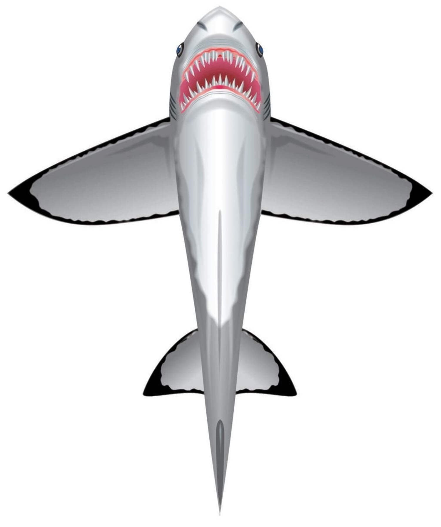 X-Kites WindNSun Sealife Great White Shark Nylon Kite, 60"