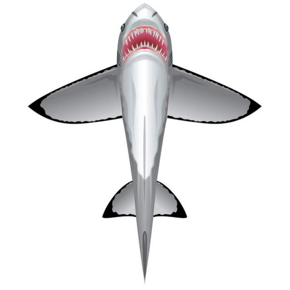X-Kites WindNSun Sealife Great White Shark Nylon Kite, 60"