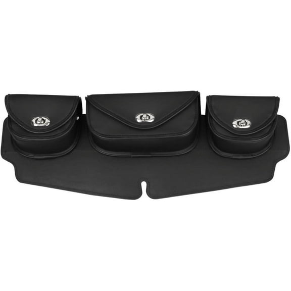 X-LARGE MOTORCYCLE DURABLE WINDSHIELD BAG w/ 3 POCKETS POUCH