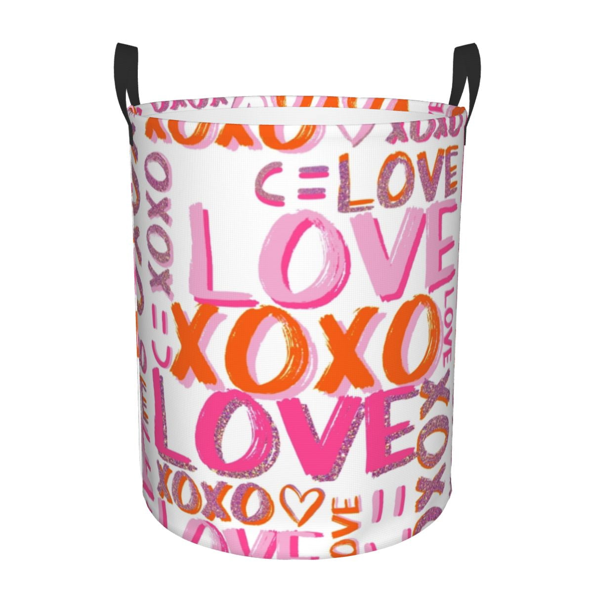 X LOVE Laundry Basket Collapsible Pink Girl Purple Letter Aesthetic