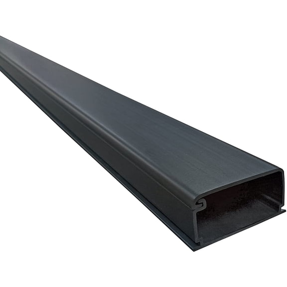 X-Large 5 Foot Latching Surface Cable Raceway - Channel Size: 1.9"W x 1"H - 5 Sticks - Black