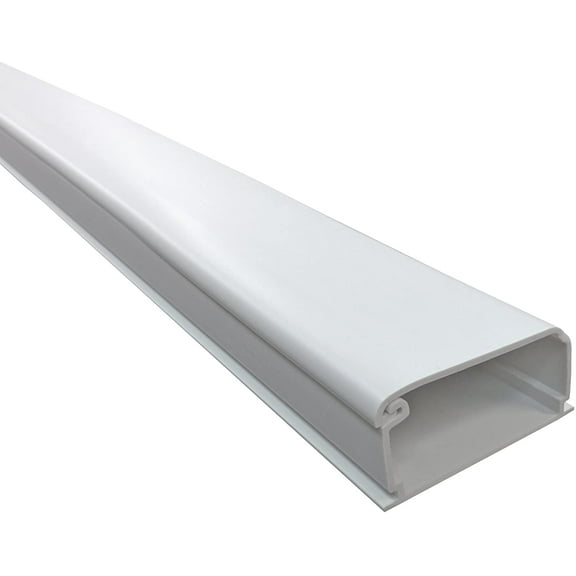 X-Large 5 Foot Latching Surface Cable Raceway - Channel Size: 1.9"W x 1"H - 5 Sticks - White