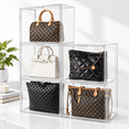 Bookcase Handbag Storage X-Large 5 Pack Purse Storage Chest Boxes, Stackable Handbag Display ...