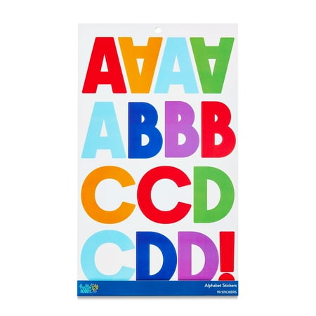 Hello Hobby Extra Large Multicolor Alphabet Stickers, Letter Icons, 99 Count