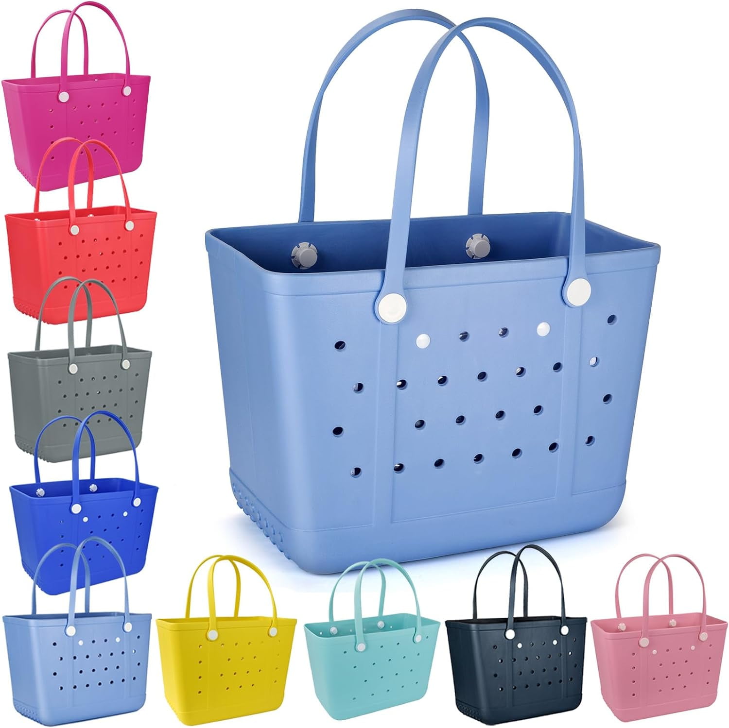 X Large Beach Bag, Oversized Rubber Beach Bag, Washable Open Tote Bag