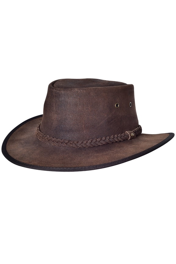 X Large Crazy Horse Cow Suede Chocolate Brown Cowboy Hat Hilason