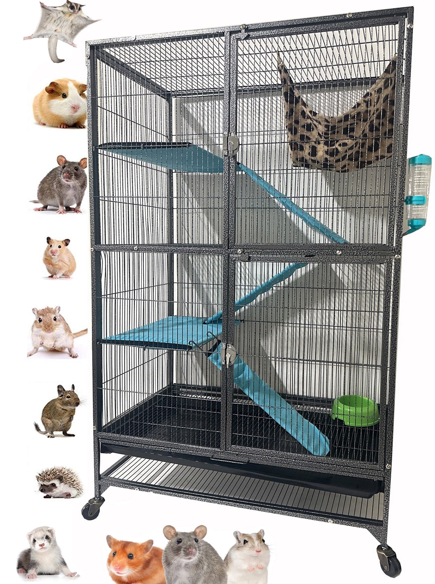 X-Large 2-Story Small Animal Cage, for Hamster, Mouse, Rat, Ferret ...