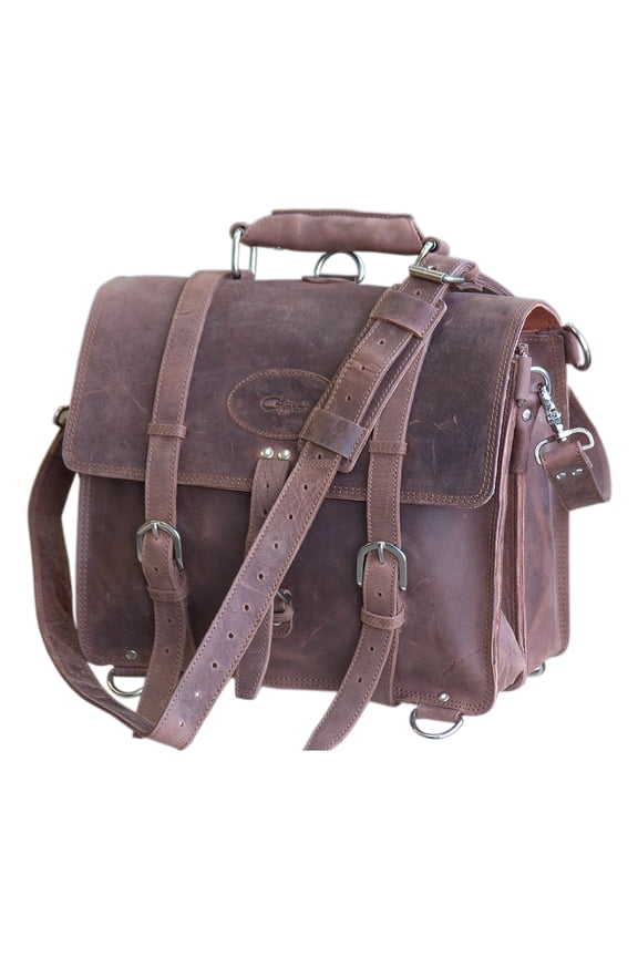 X Large Glanor Bag Buffalo Leather Hand Bag Briefcase Backpack Laptop