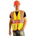 thumbnail image 1 of X-Large Hi-Viz Yellow Classic Light Weight Polyester Mesh Class 2 Two-Tone Vest With Front Zipper Closure And 2'' Silver Reflective Tape Backed by Contrasting Trim And 2 Pockets, 1 of 2