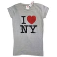 thumbnail image 1 of X-Large I Love Ny Gray Ladies Tee New York Womens T-Shirt Heart, 1 of 2