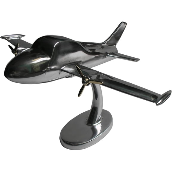 X Large Metal Decorative Plane Figurine Aircraft 56 cm Aviator Model Air Plane Aeroplane Statue A Excellent Item for Home | Office | Restaurant Decorations