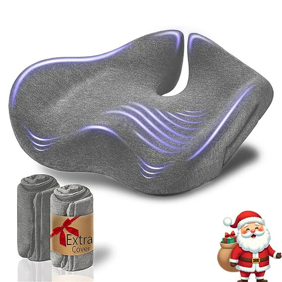 X Large Seat Cushion for Office Chair Cushion-Extra Thick Coccyx Orthopedic Memory Foam Seat Cushion,Pressure Relief Seat Cushion For Car or Truck Seat, Office Chair,Gray