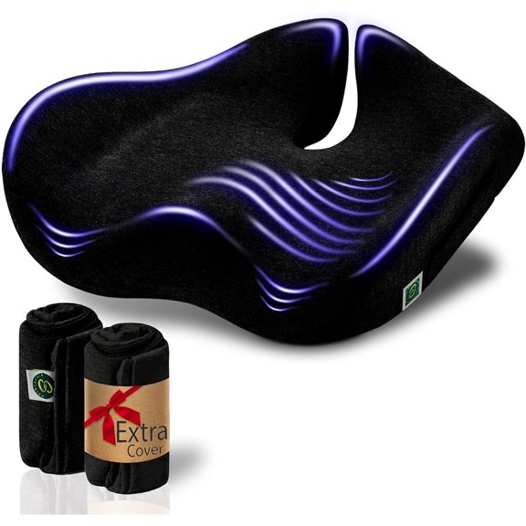 X Large Seat Cushions for Office Chairs,  & . Gaming Chair Seat Cushion and   Pillow for  .   Cushion for   ( Black)