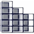 thumbnail image 1 of X-Large Shoe Storage Boxes Organizers Clear Plastic Stackable 12 Pack, Shoe Rack & Holder Substitute, Sneaker Containers, Toy Storage Organizer Bins for Entryway, Closet, Under Bed, Blue, 1 of 8