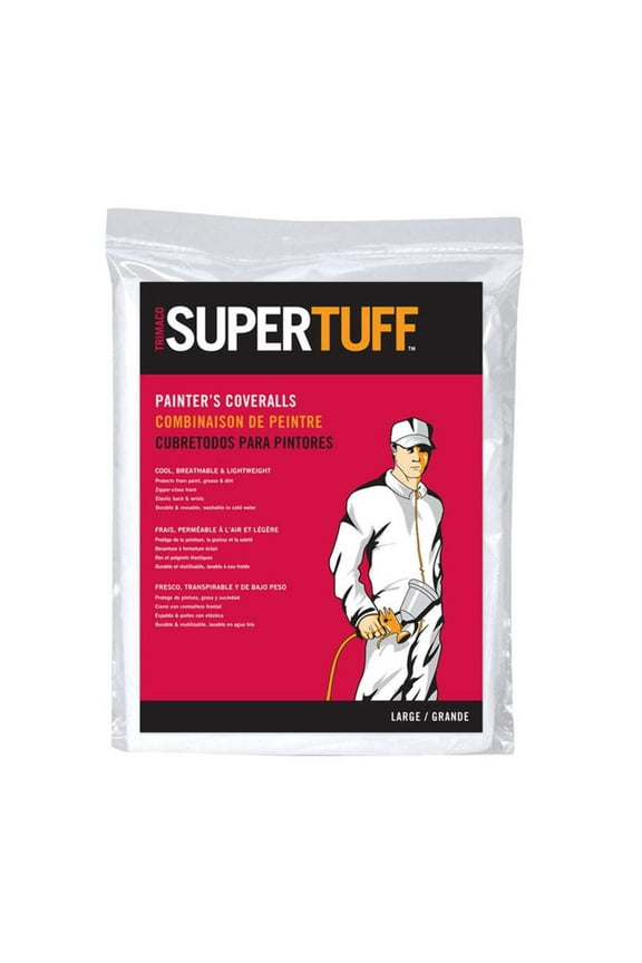 SuperTuff Coverall Workwear - Elastic Back & Wrists, Polypropylene - XL