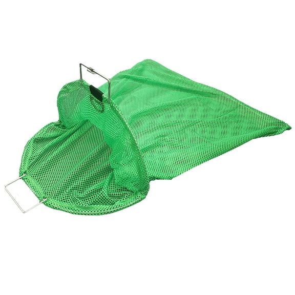 24x33 X-Large Galvanized Wire Handle Mesh Catch Bag, Green