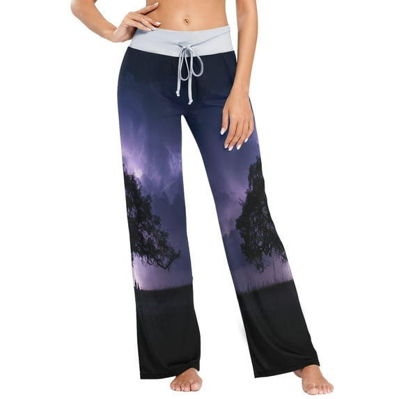 X-Large Women's Comfy Casual Pajama Pants Stretch Fabric Suitable for Yoga Pants Hippie Pants,The Best Holiday Gifts for Women The Silhouette Of A Tree