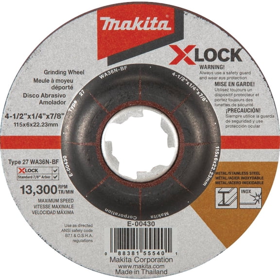 X-Lock Metal/Stainless Grinding Cut-Off Wheel - Single Pack
