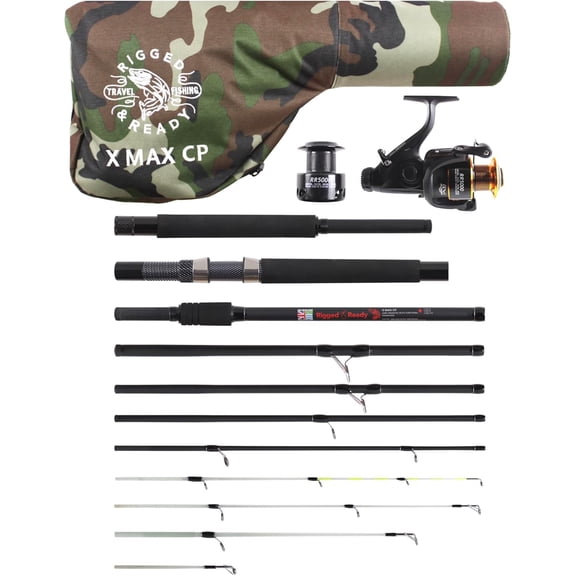 X MAX C-P (CARP-Predator) Fishing Rod, Reel + Case Combination. Bait, Alarm, Spin, Lure, Feeder, Float Rod, Dead Bait Rod. 3 Lengths, 4 Tips, 4 Cast Weights