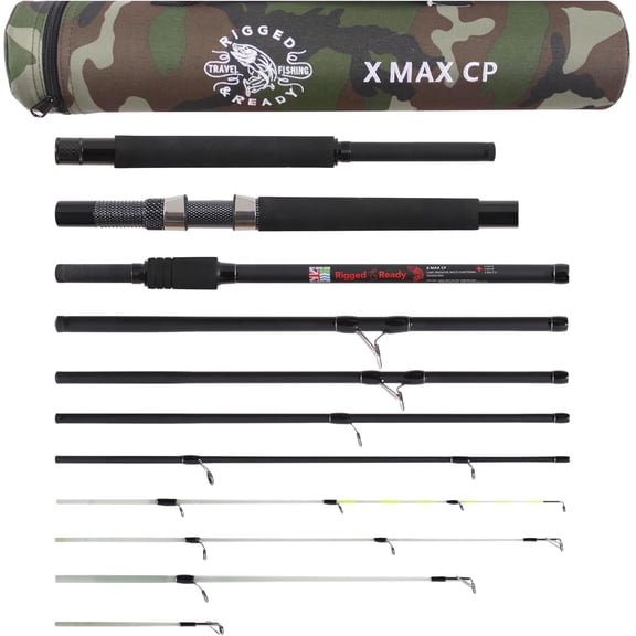 X MAX C-P Carp, Predator Fishing Rod. Unique, Super Compact, Multi-Function Rod. 1 Rod 9 Combinations. 3 Lengths 9 2.70m, 8 2.45m, 7 3 2.30m, 4 cast Weights