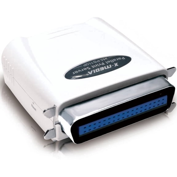 X-MEDIA 1-Port Parallel Fast Ethernet Print Server