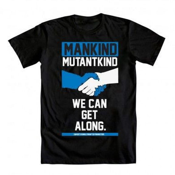 X-MEN WE CAN GET ALONG BLK T/S Med