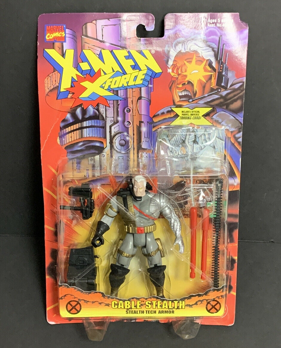 X-MEN X-FORCE CABLE STEALTH FIGURE WITH STEALTH TECH ARMOR フィギュア ダイキャスト 人形 Vintage 1996 Marvel Comics X-men X-force Cable Stealth Tech Armor