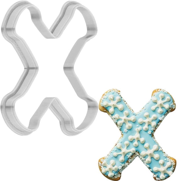 X Mark Cookie Cutter 4 Inch Made in USA by WONDERTORY