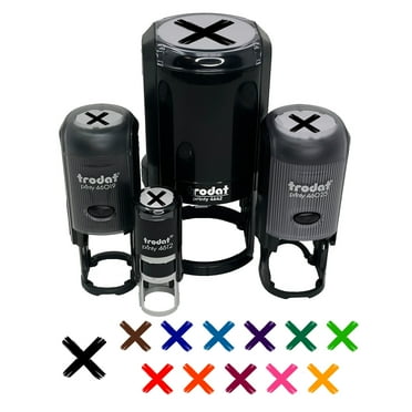 X Marks the Spot Treasure Map Self-Inking Rubber Stamp Ink Stamper - Black Ink - Mini 1/2 Inch