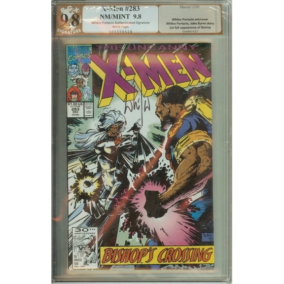 X-Men #283 PGX 9.8 Signed Whilce Portacio