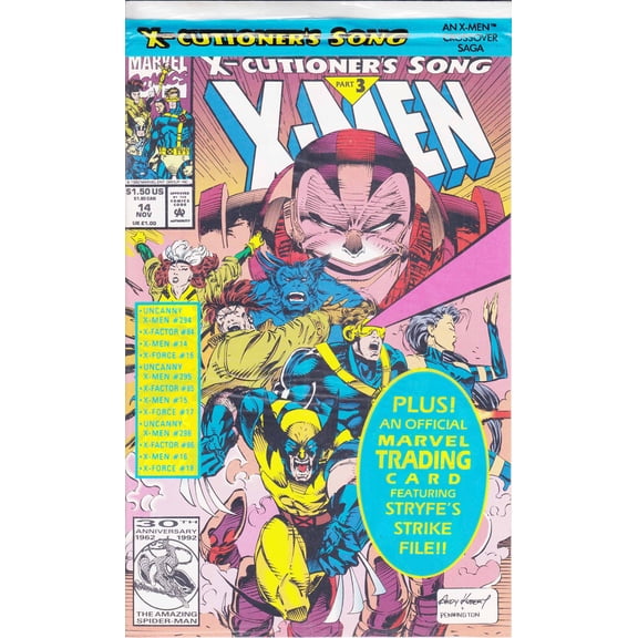 X-Men (2nd Series) #14 (with card) VF ; Marvel Comic Book