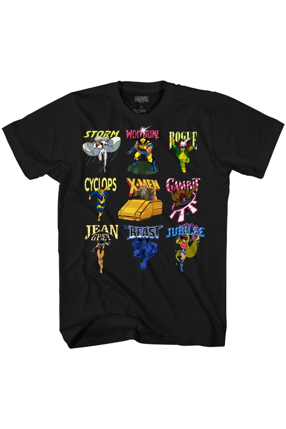 90's Animated Series Group Marvel Comics Adult T-Shirt XL
