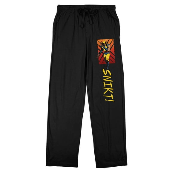 X-Men '97 (Disney+) Wolverine Snikt! Men's Black Sleep Pajama Pants-Medium