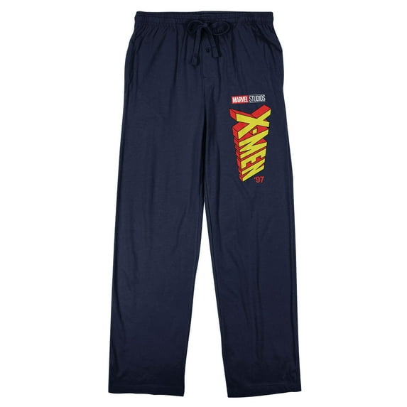 X-Men '97 Mirrored Logo Men's Navy Sleep Pajama Pants XXL