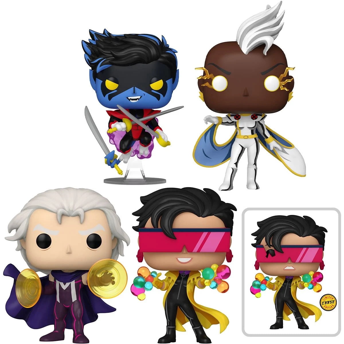 X-Men 97 Storm, Nightcrawler, Magneto and Jubilee Funko Pop Bundle