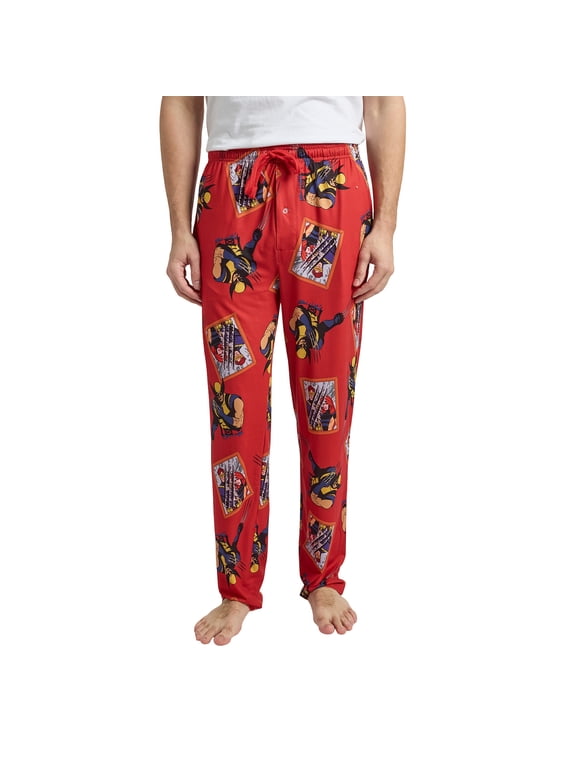 X-Men '97 Wolverine All-Over Character Print Men's Sleep Pajama Pants -XL