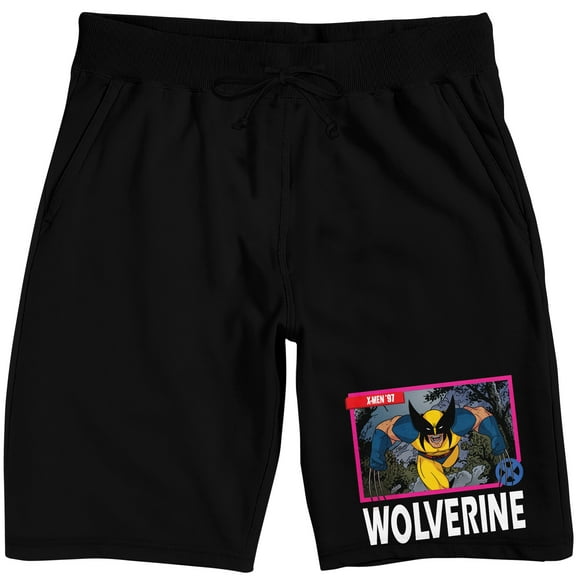 X-Men '97 Wolverine Men's Black Sleep Pajama Shorts-Medium