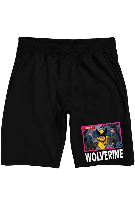 X-Men '97 Wolverine Men's Black Sleep Pajama Shorts-Small