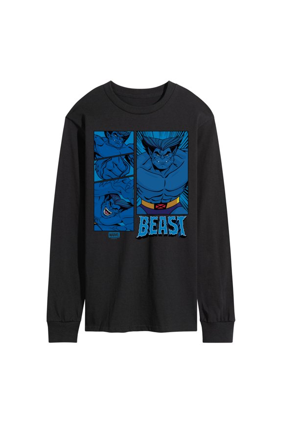- Beast Grid - Men's Long Sleeve Graphic T-Shirt