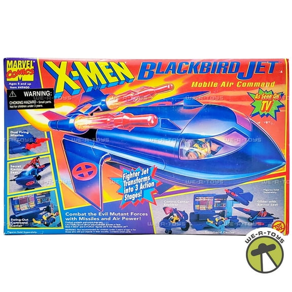 X-Men Blackbird Jet Mobile Air Command Vehicle Transforming Playset 1994 Toy Biz