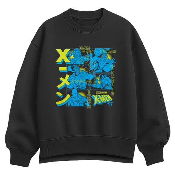 X-Men - Character Grid Oversized Fleece Crew Sweatshirt