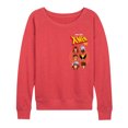 thumbnail image 1 of X-Men - Character Head Lightweight French Terry Wide Neck Long Sleeve Graphic Shirt, 1 of 3