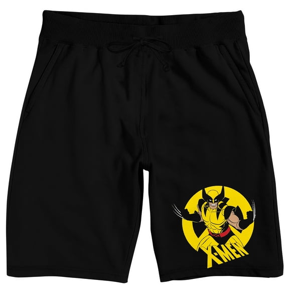 X-Men Classic Wolverine Men's Black Sleep Pajama Shorts-Medium
