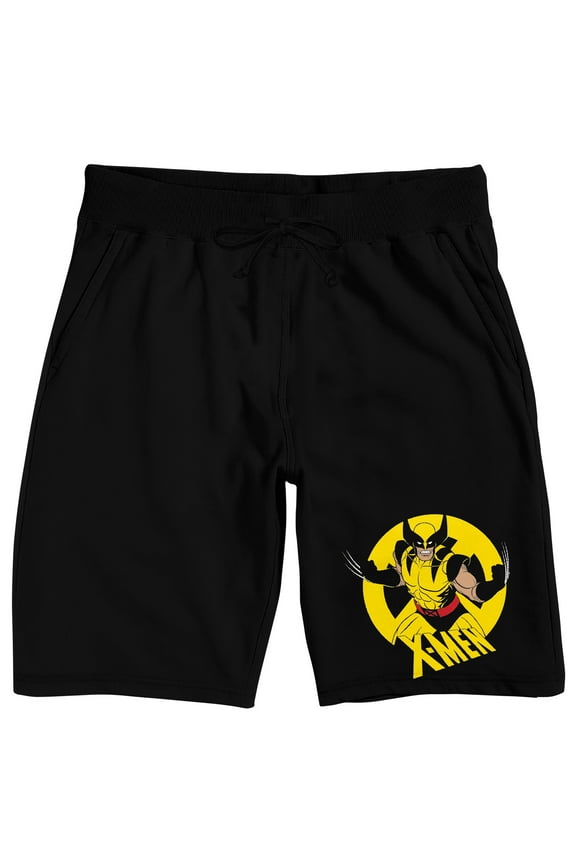 X-Men Classic Wolverine Men's Black Sleep Pajama Shorts-Medium