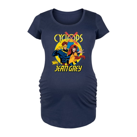 X-Men - Cyclops And Jean Grey - Women's Maternity Scoop Neck Graphic T-Shirt