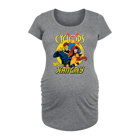 X-Men - Cyclops And Jean Grey - Women's Maternity Scoop Neck Graphic T-Shirt