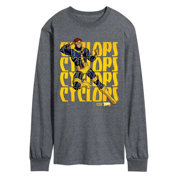 X-Men - Cyclops Color Box Long Sleeve Graphic T-Shirt